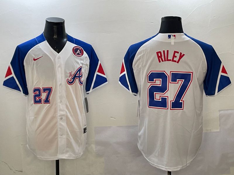 Men Atlanta Braves 27 Riley White City Edition 2025 Nike MLB Jersey style 11